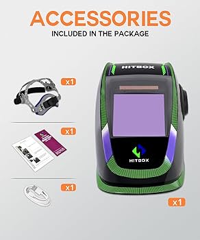 HITBOX Welding Helmet Auto Darkening, 3.94